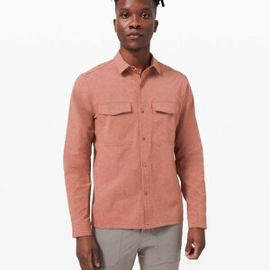 Lululemon Airing Easy Overshirt in Heathered Dark Terracotta Size M